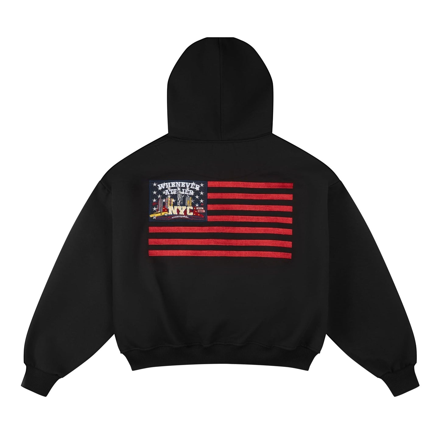 “WHENEVER” GOTHAM CITY HOODIE ZIP / BLACK