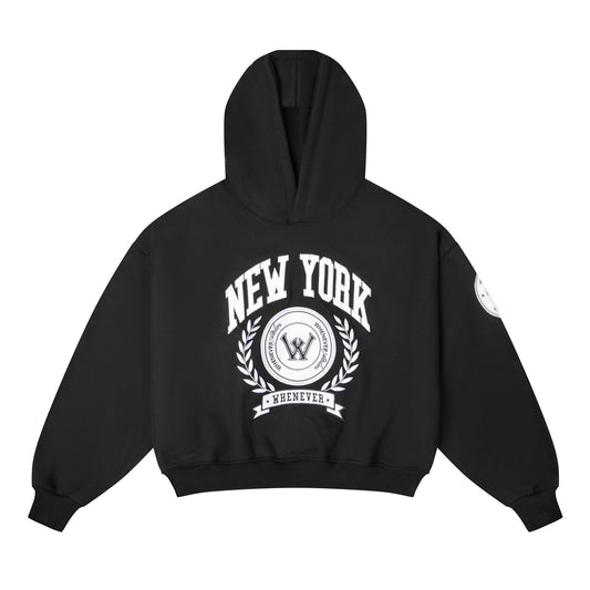 "WHENEVER" NY HOODIE / BLACK