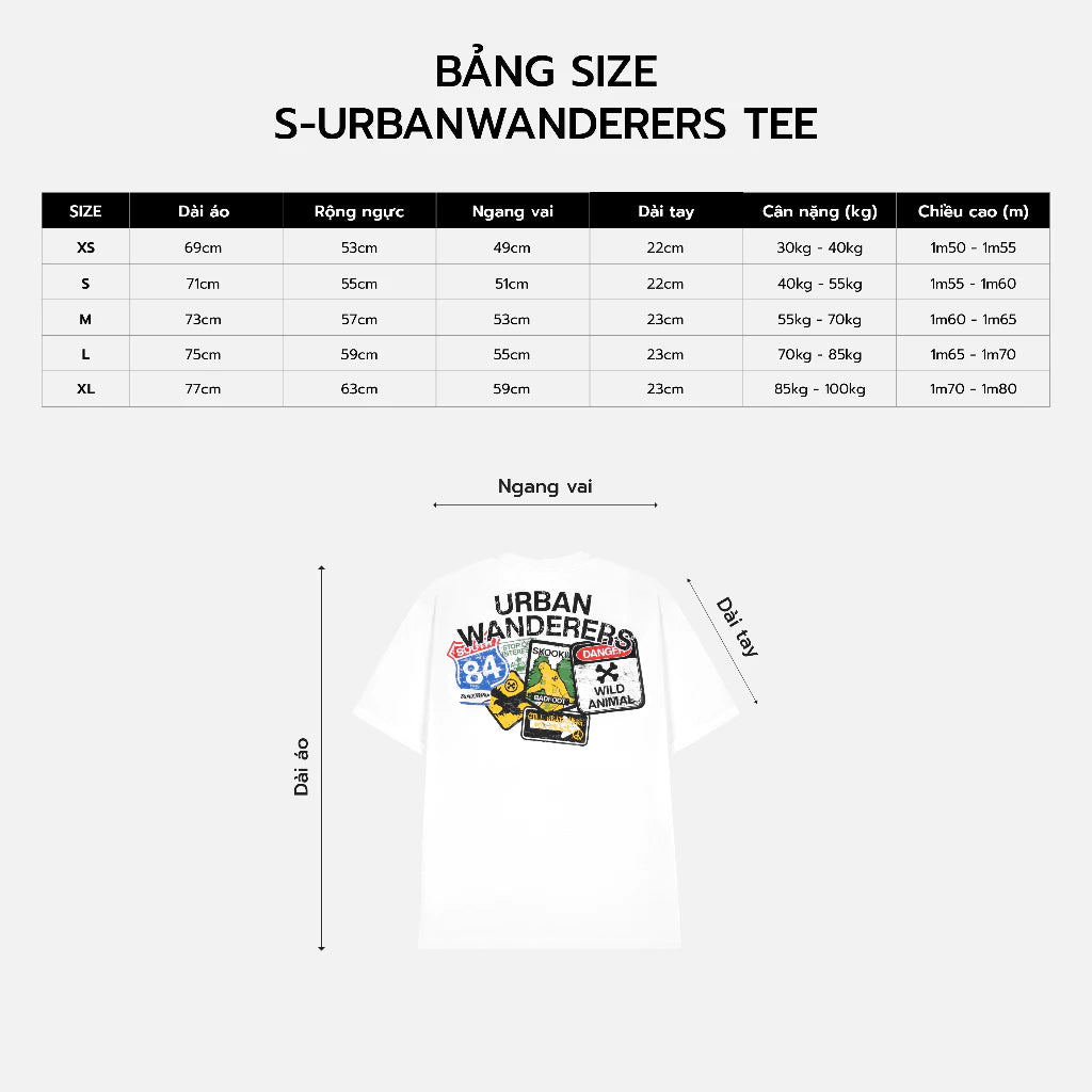 S-URBANWANDERERS TEE WHITE - BAD HABITS SUPERTRAMP COLLECTION