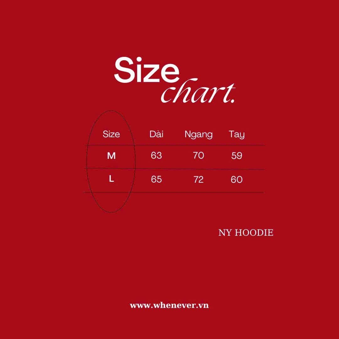 "WHENEVER" NY HOODIE / BLACK