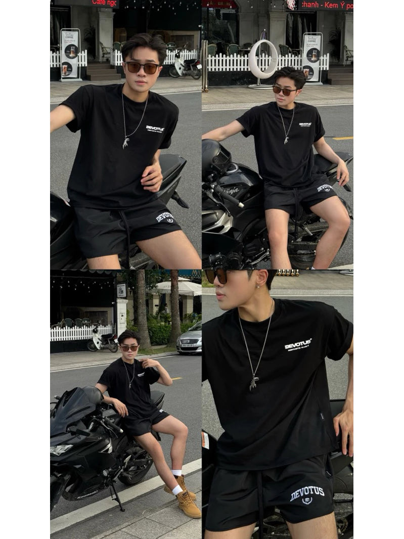 Quần short vải dù Devotus Unisex form rộng ống rộng