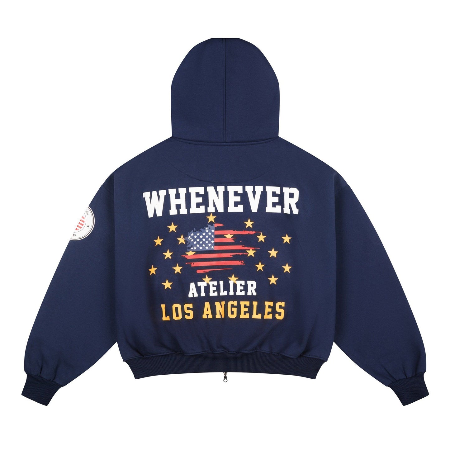 “WHENEVER” LA HOODIE ZIP / NAVY