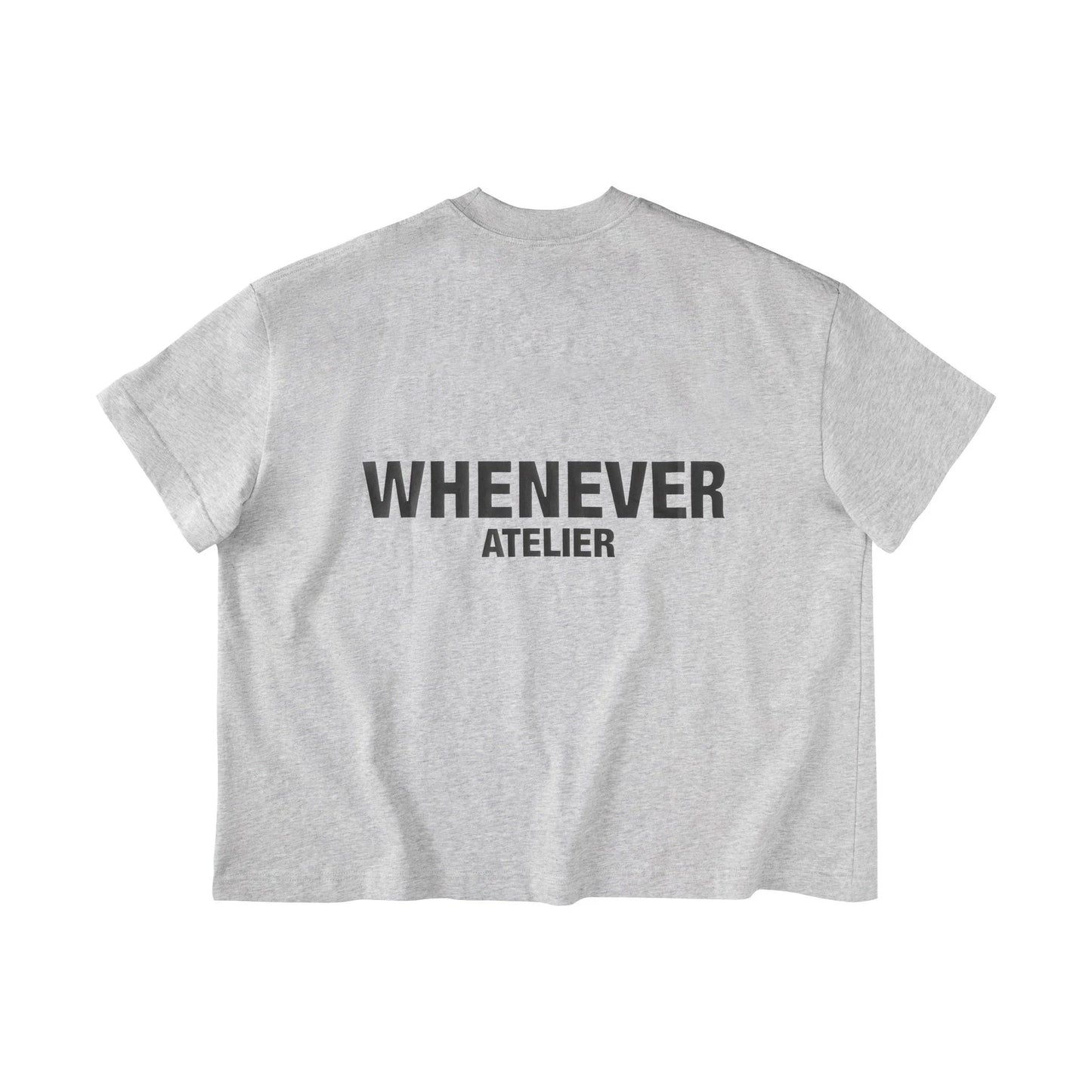 “WHENEVER” BASIC LOGO SS25 T-SHIRT / GREY
