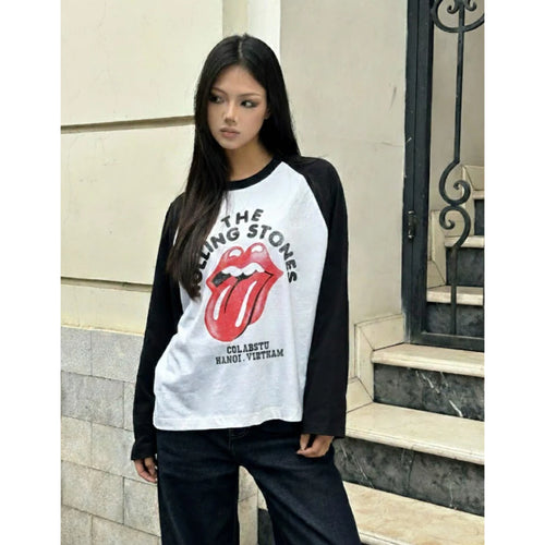 DCxRS Faded Print Raglan LS T-Shirt