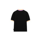 STRIPE RABBIT POLO - BLACK
