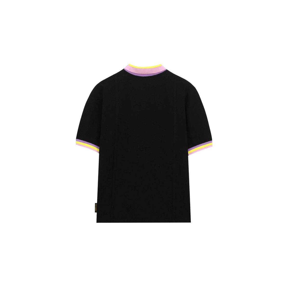 STRIPE RABBIT POLO - BLACK