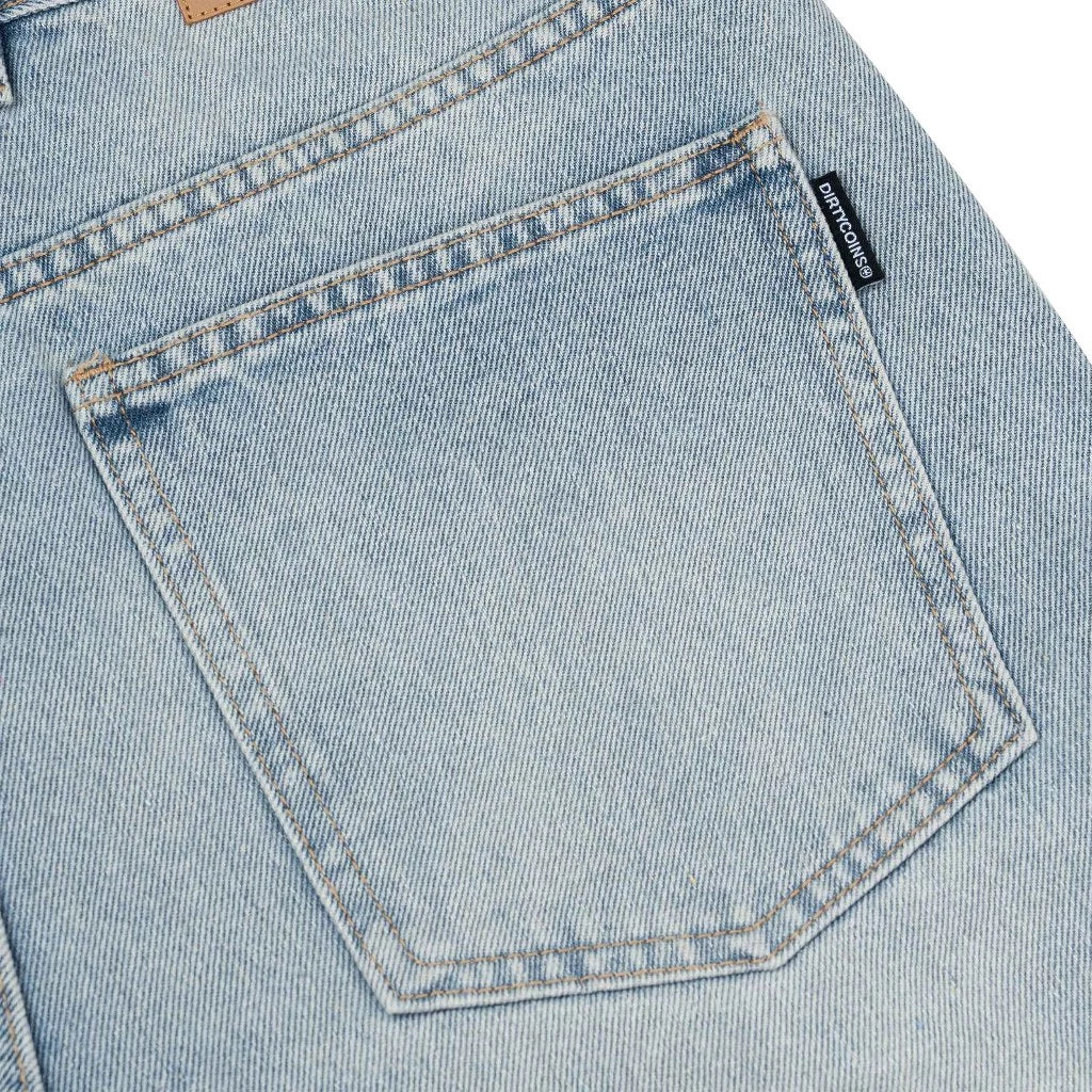 DirtyCoins Denim Shorts Studs - Blue Wash