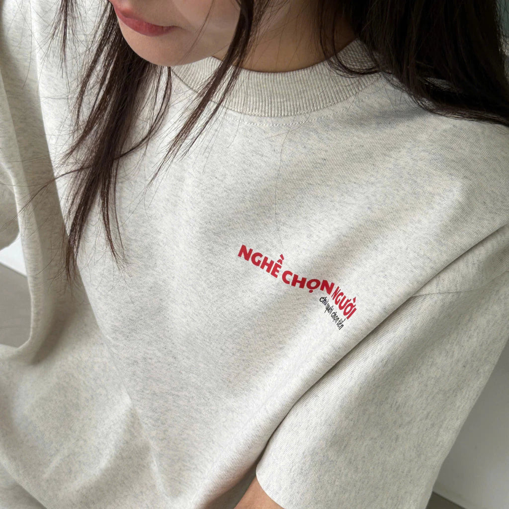 Áo thun local "Nghề chọn người", áo thun boxy form rộng vải dày dặn 250Gsm 100% Cotton