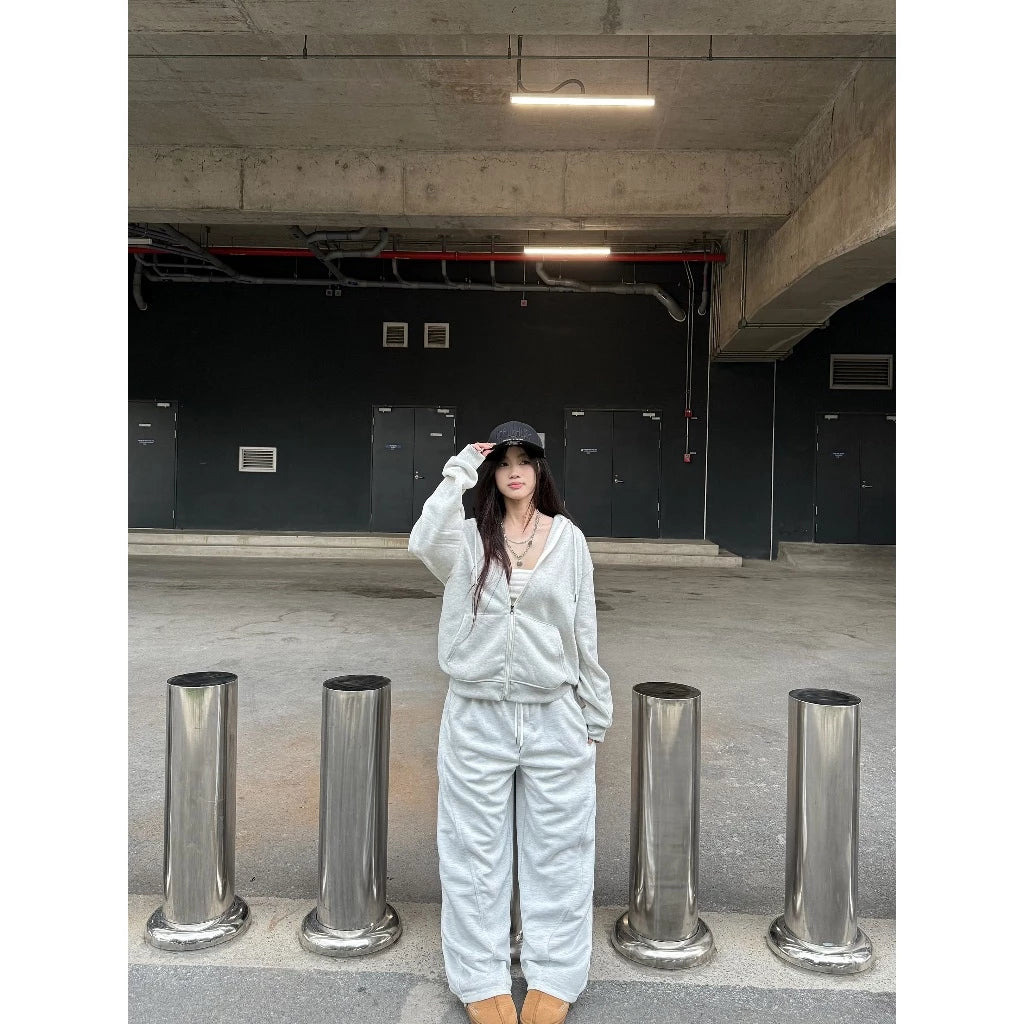 Quần nỉ dài Gân Chéo Trơn BLACK OF EXIT Vải Nỉ 2 Da Unisex