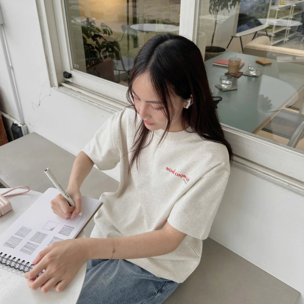 Áo thun local "Nghề chọn người", áo thun boxy form rộng vải dày dặn 250Gsm 100% Cotton
