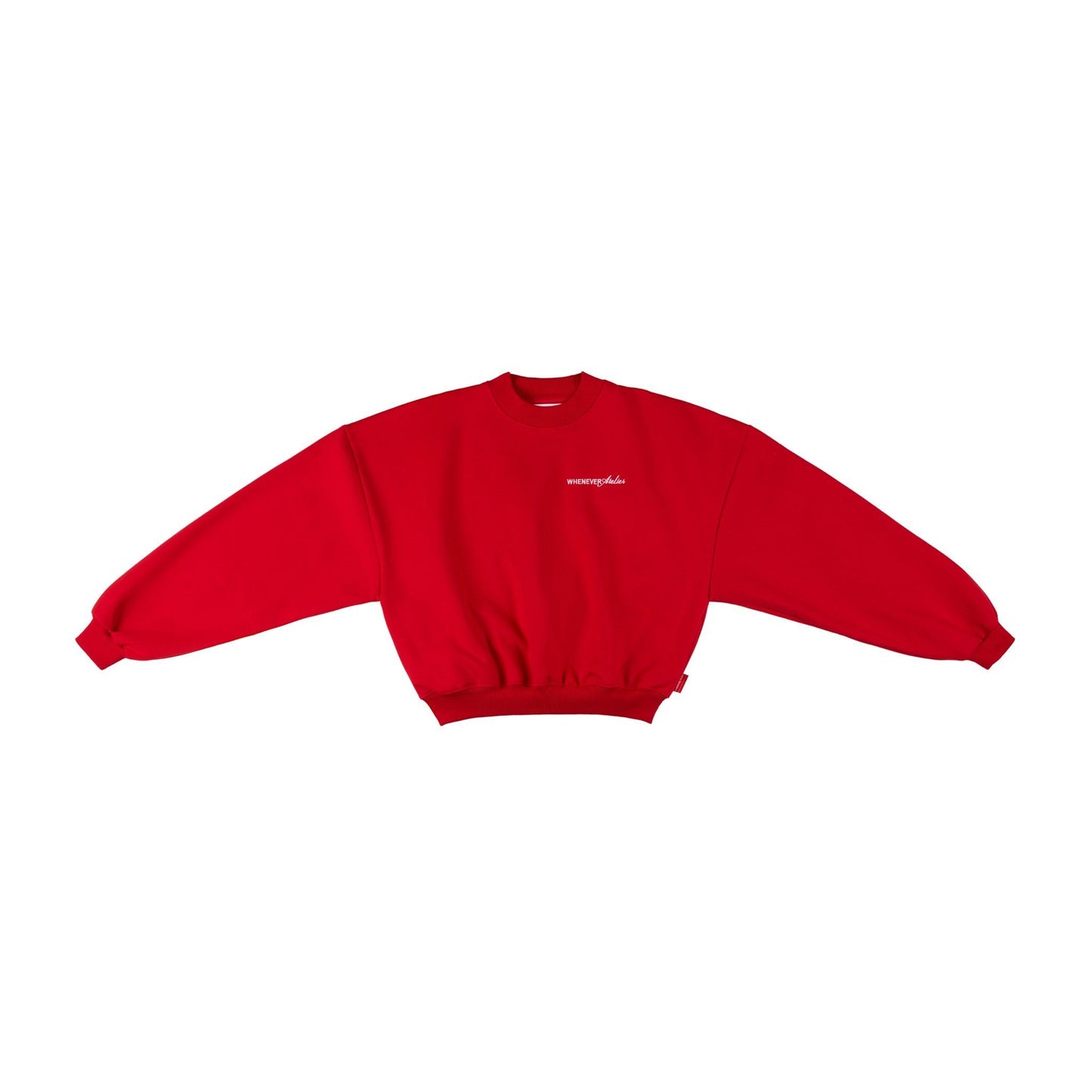 “WHENEVER” BASIC SWEATER / RED