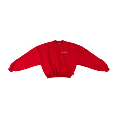 “WHENEVER” BASIC SWEATER / RED