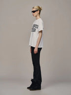“WHENEVER” BASIC LOGO VER2 T-SHIRT / WHITE