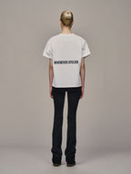 “WHENEVER” BASIC LOGO VER2 T-SHIRT / WHITE