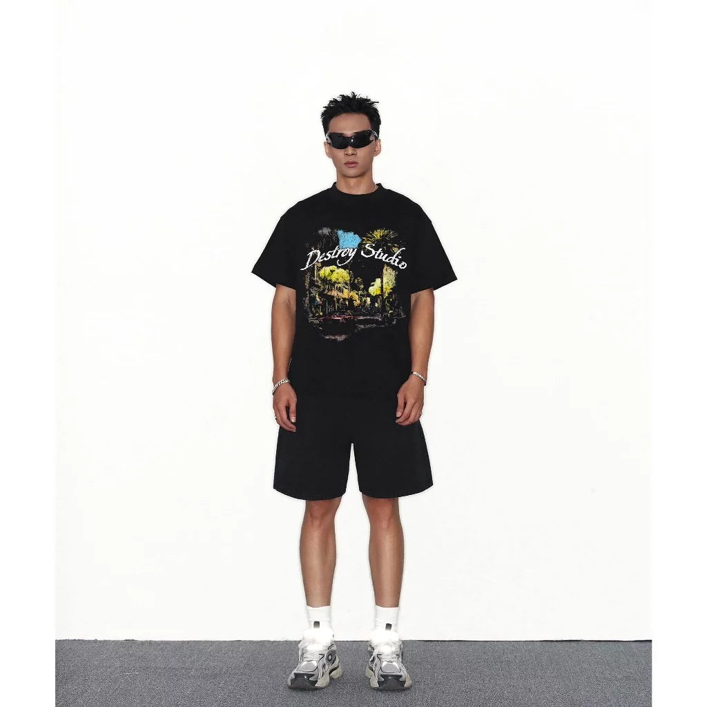 Áo Thun Boxy DESTROY STUDIO Reternity Concept Design Cotton 250gsm