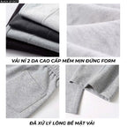 Quần nỉ dài Gân Chéo Trơn BLACK OF EXIT Vải Nỉ 2 Da Unisex