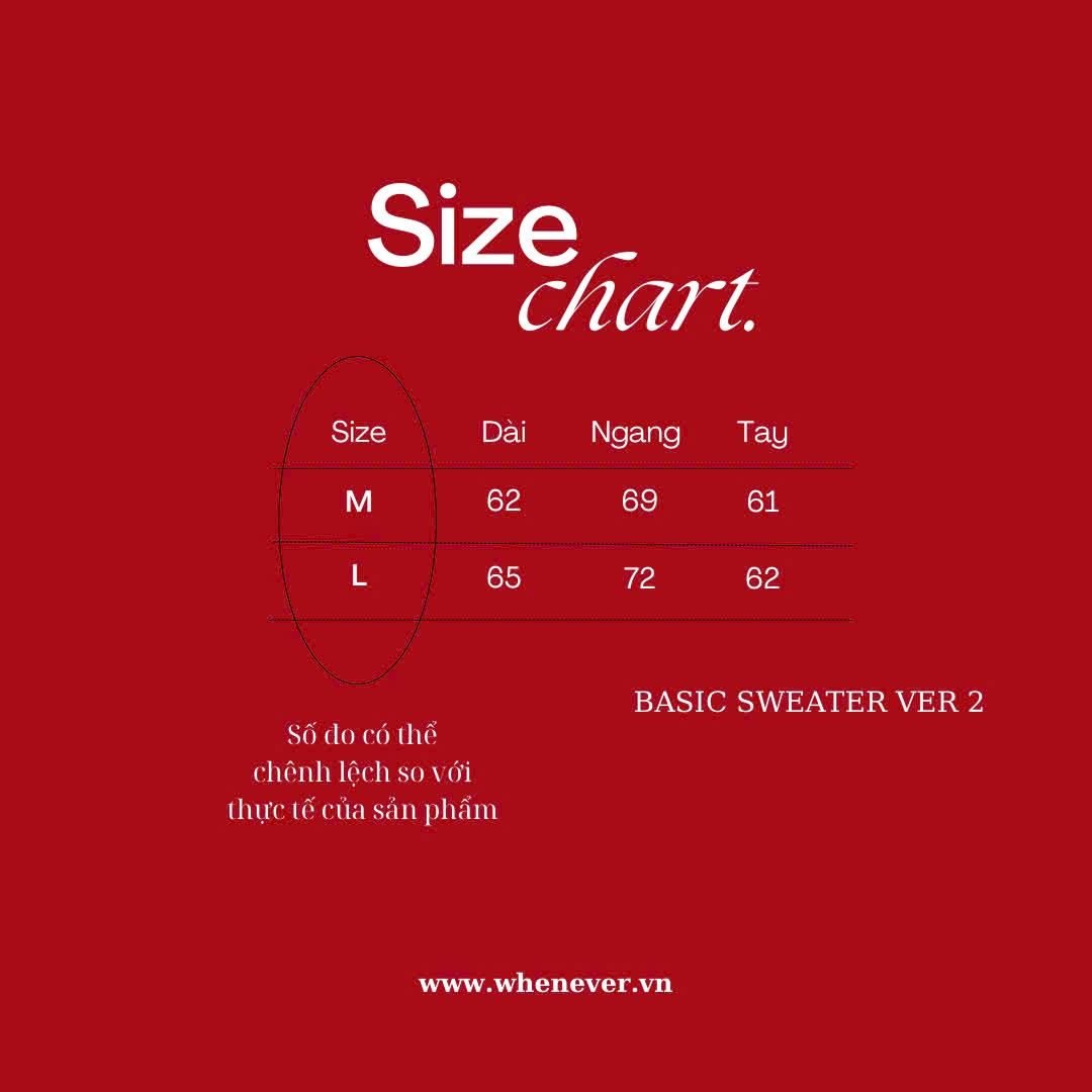 “WHENEVER” BASIC SWEATER / RED