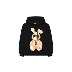 LOVEABLE RABBIT HOODIE – BLACK
