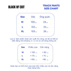 Quần nỉ dài Gân Chéo Trơn BLACK OF EXIT Vải Nỉ 2 Da Unisex