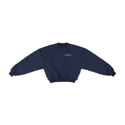 “WHENEVER” BASIC SWEATER / NAVY