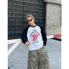 DCxRS Faded Print Raglan LS T-Shirt