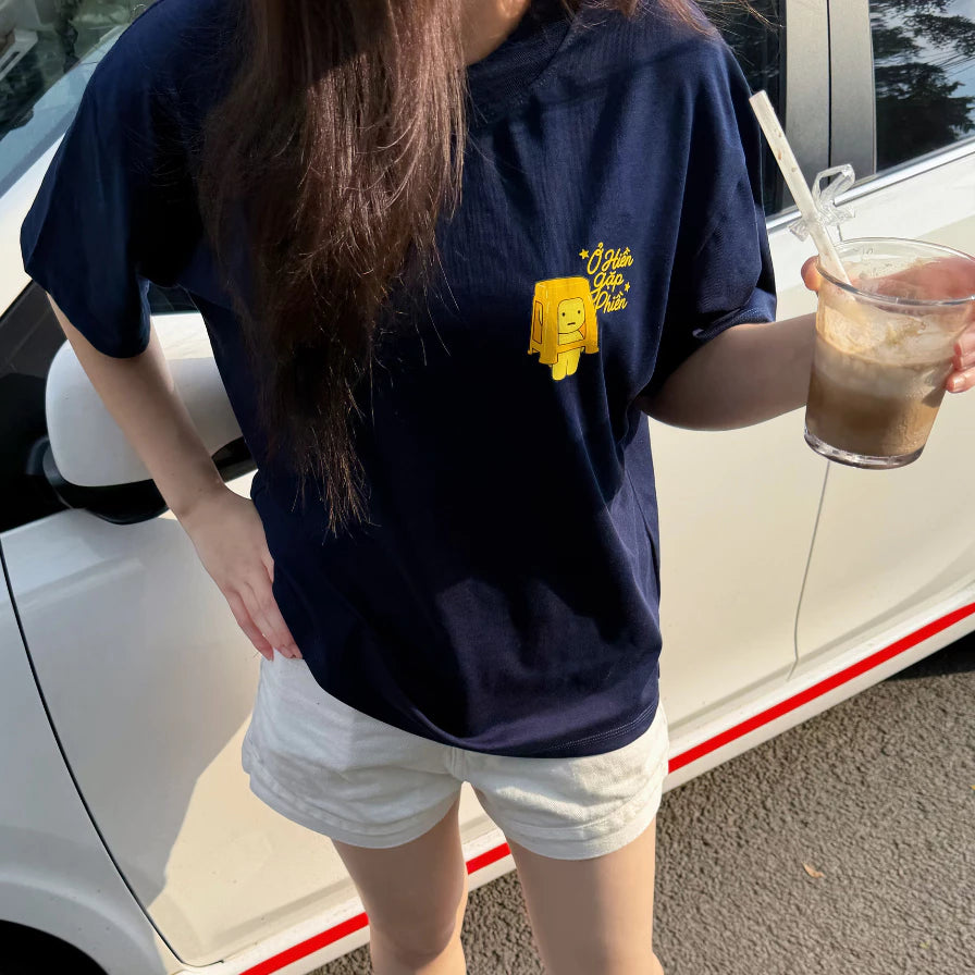 Áo thun local "Ở hiền gặp phiền", áo thun boxy form rộng vải dày dặn 250Gsm 100% Cotton
