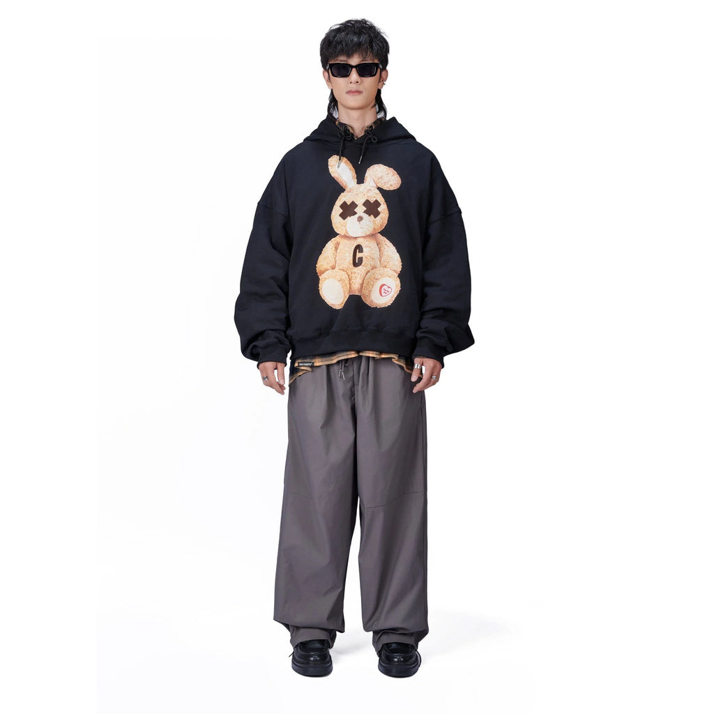 LOVEABLE RABBIT HOODIE – BLACK