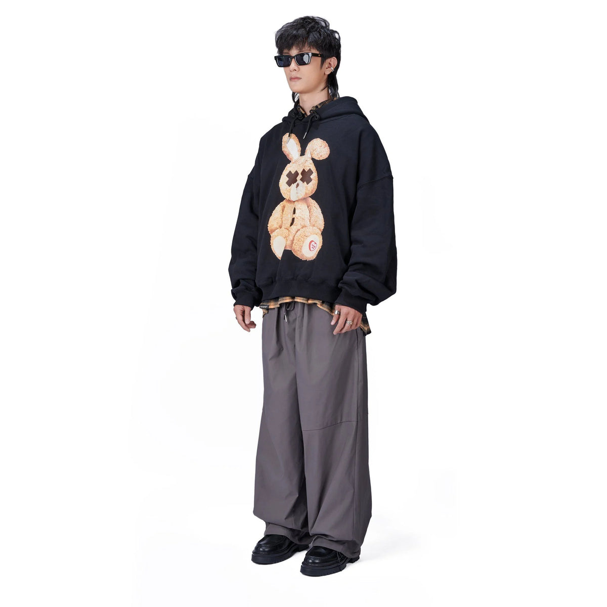 LOVEABLE RABBIT HOODIE – BLACK