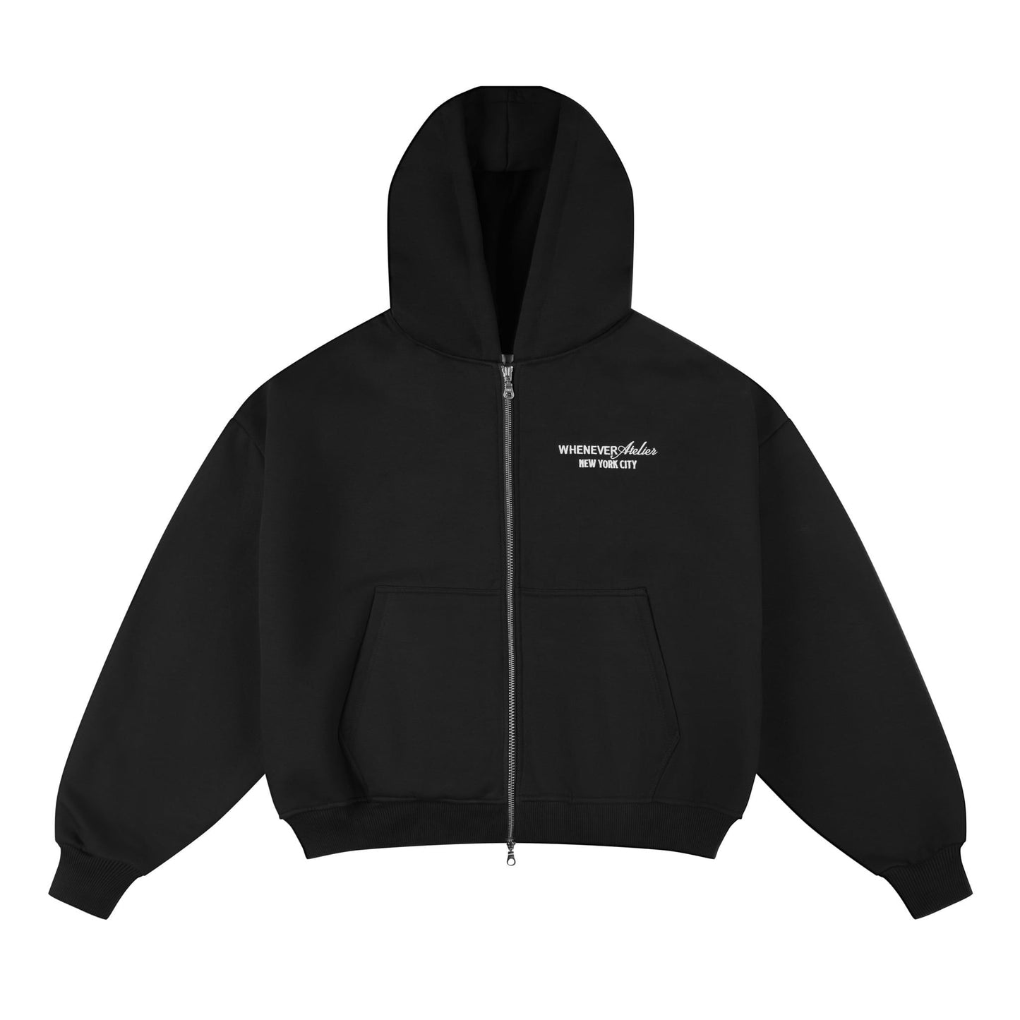 “WHENEVER” GOTHAM CITY HOODIE ZIP / BLACK