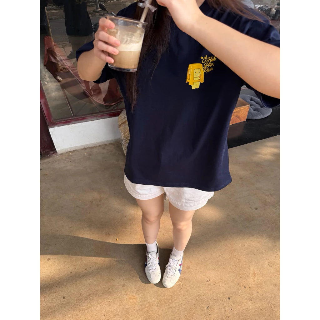 Áo thun local "Ở hiền gặp phiền", áo thun boxy form rộng vải dày dặn 250Gsm 100% Cotton