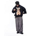 LOVEABLE RABBIT HOODIE – BLACK