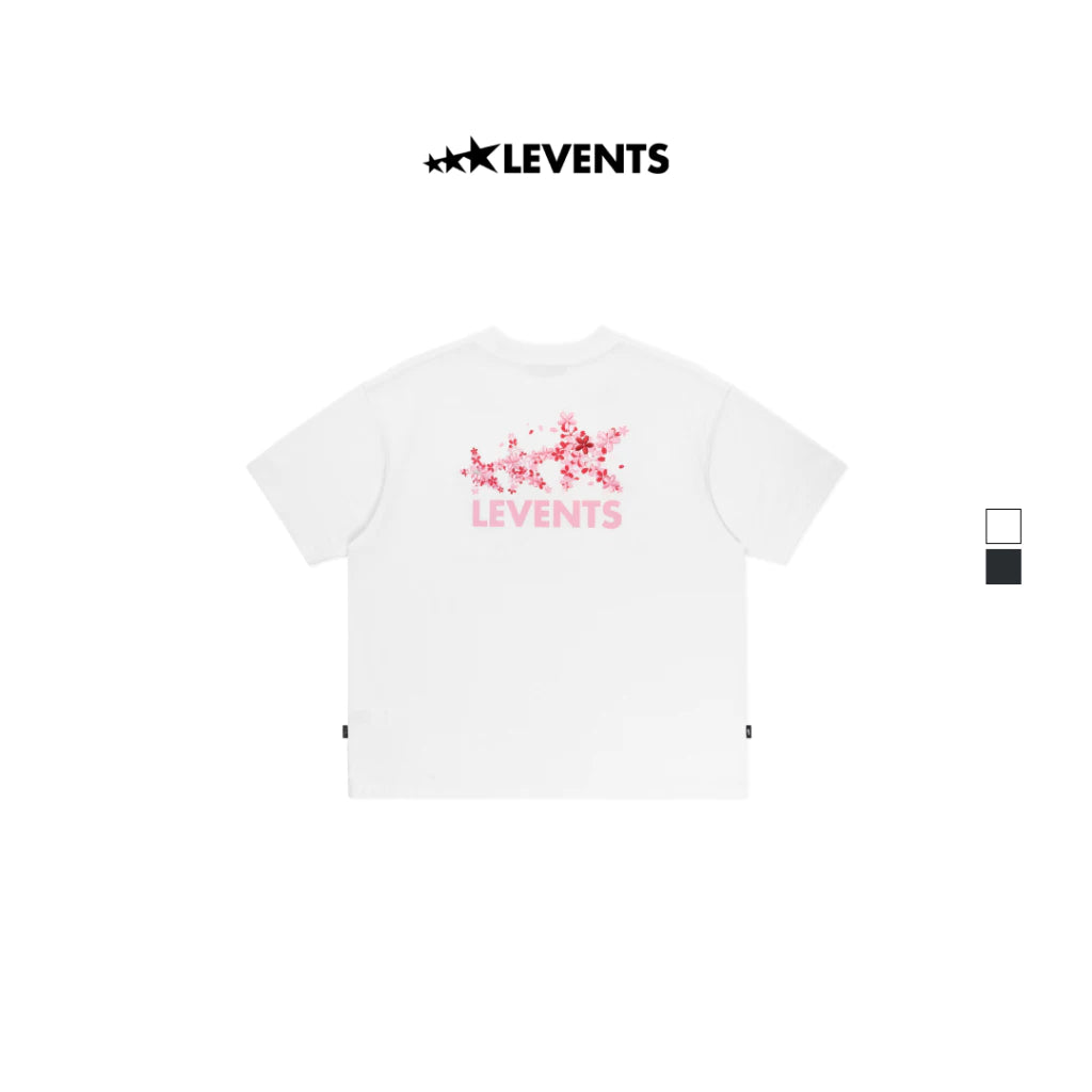 Levents Sakura Signature Logo Semi-Oversized Tee (WHITE)