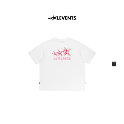 Levents Sakura Signature Logo Semi-Oversized Tee (WHITE)