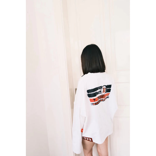 Áo Thun Tay Dài TRAFFY 77Fragile -THIS SIDE UP Form Oval Stargirl/ Starboy Cotton 2 Chiều Unisex