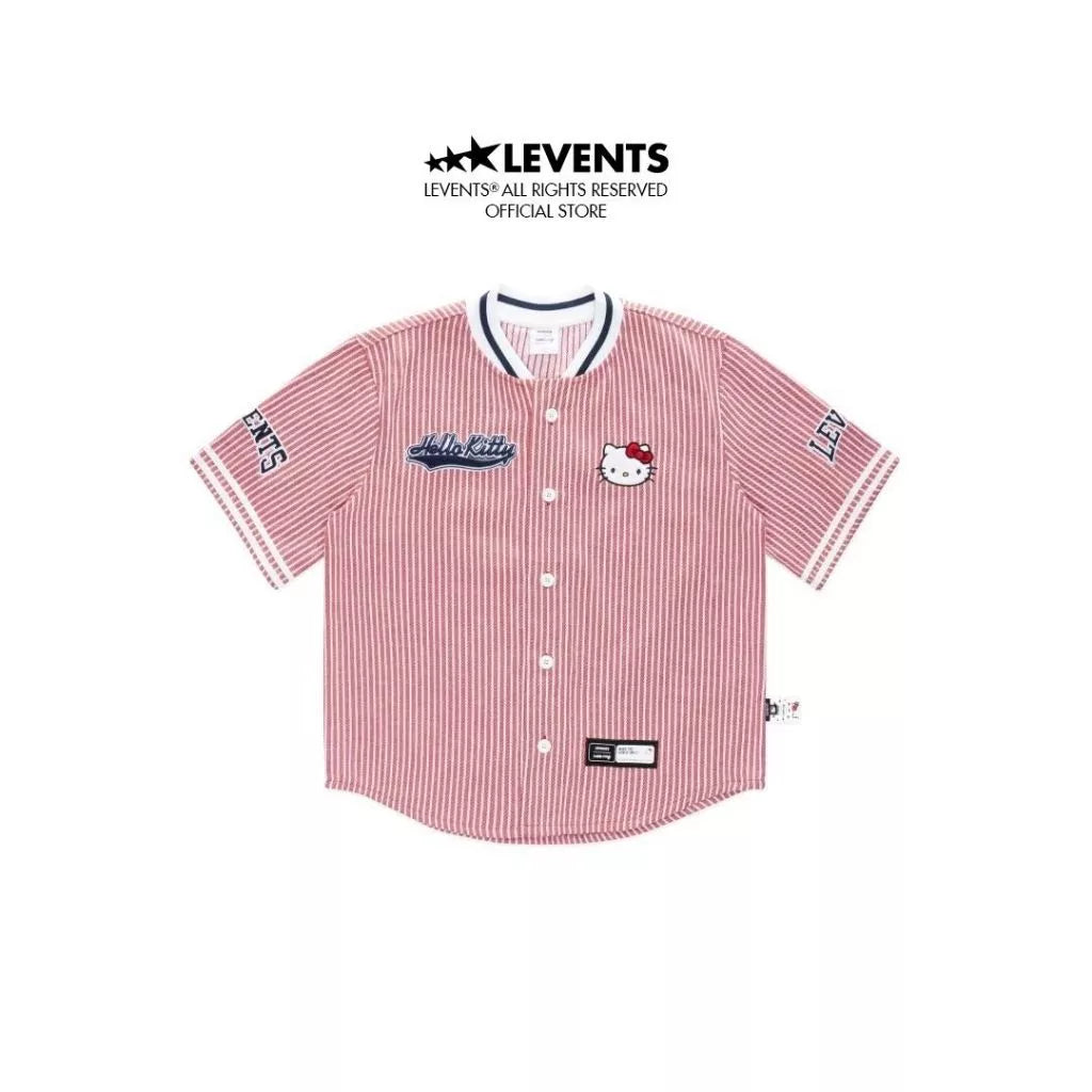 Levents® x Hello Kitty Jersey Striped Baseball Jersey