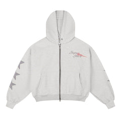 “WHENEVER” SUPER STAR HOODIE ZIP / PREMIUM GREY