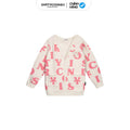 DirtyCoins Print Cardigan - Ivory/Pink