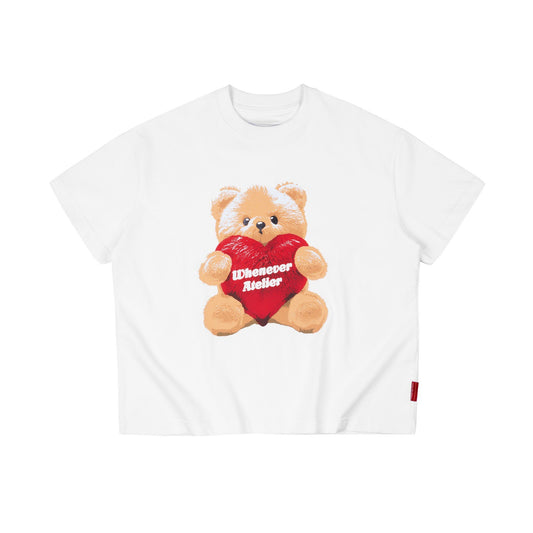 “WHENEVER” BEAR T-SHIRT / WHITE