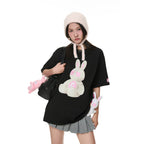 RABBIT DREAM TEE - DREAMER COLLECTION | BLACK - WHITE |