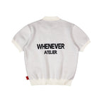 “WHENEVER” NY KNIT POLO SHIRT / WHITE