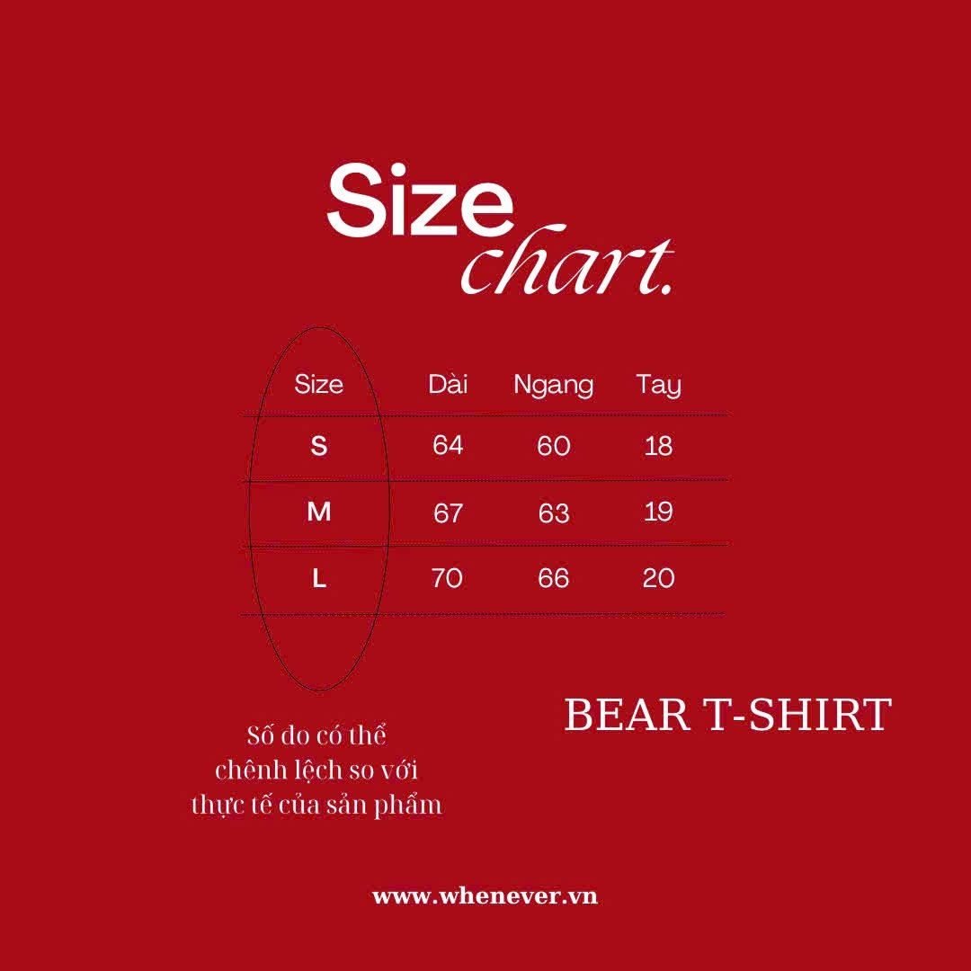 “WHENEVER” BEAR T-SHIRT / WHITE