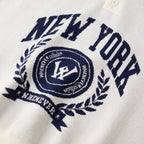 “WHENEVER” NY KNIT POLO SHIRT / WHITE
