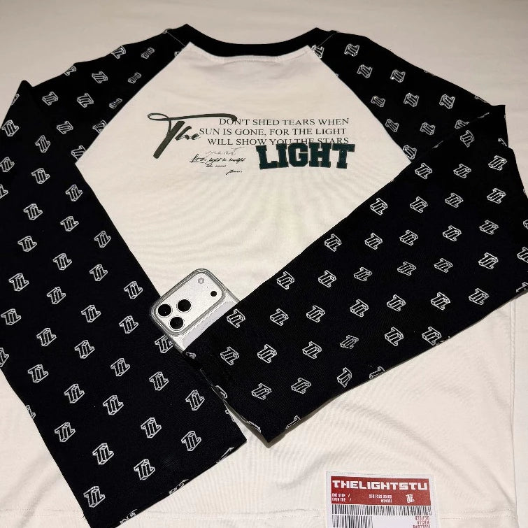 Áo Tay Dài Star Phối Cotton 280gsm 2 Chiều In Full Chame