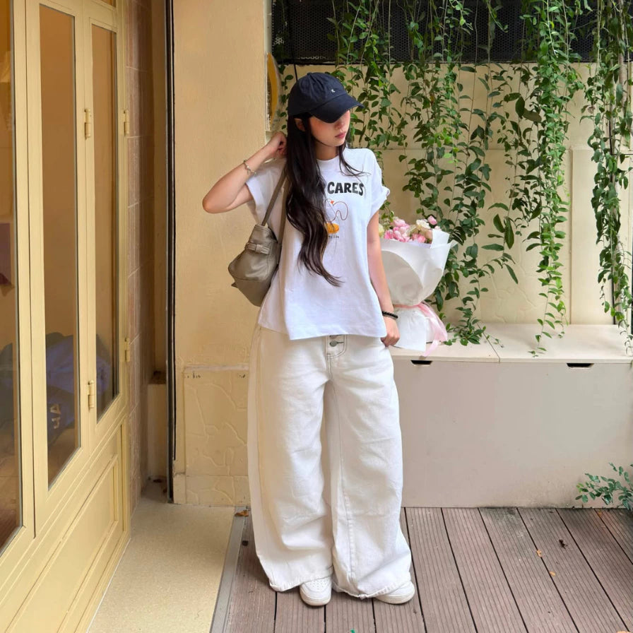 Áo thun oversized boxy, áo thun local "Whocare" 250gsm Cổ Tròn Unisex Nam Nữ Basic