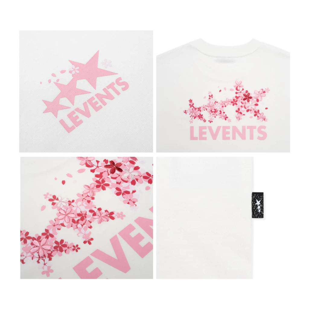 Levents Sakura Signature Logo Semi-Oversized Tee (WHITE)
