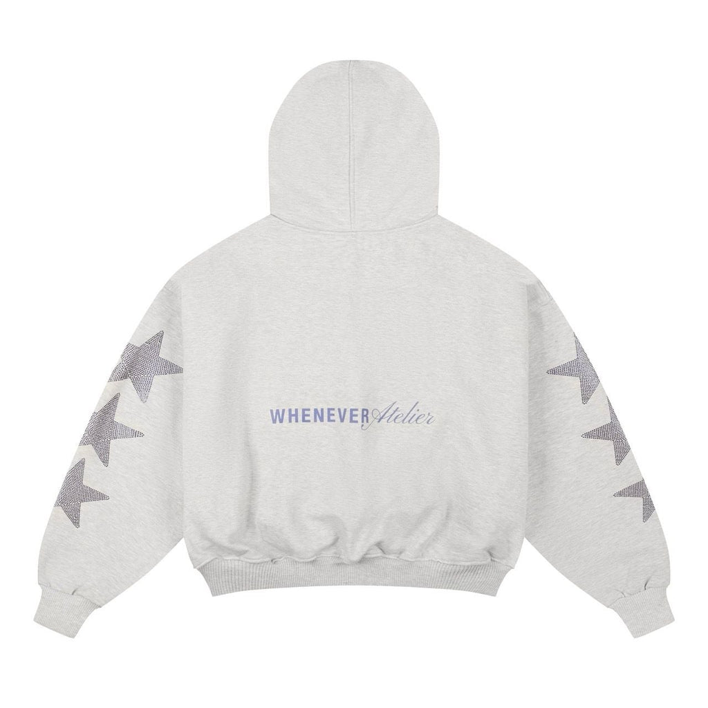 “WHENEVER” SUPER STAR HOODIE ZIP / PREMIUM GREY