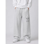 Quần dài nỉ nam nữ in số 77 STEVE URBANIA chất vải mềm mại (GREY)