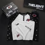 THELIGHT STU BOX Áo Thun Tay Dài Cổ Nút Henley