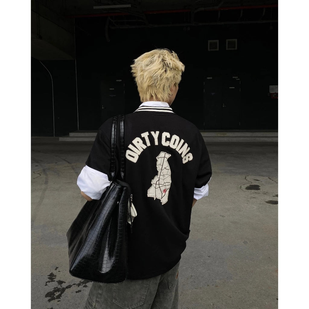 DirtyCoins Polo DirtyCoins Bình Tân Embroidered Black