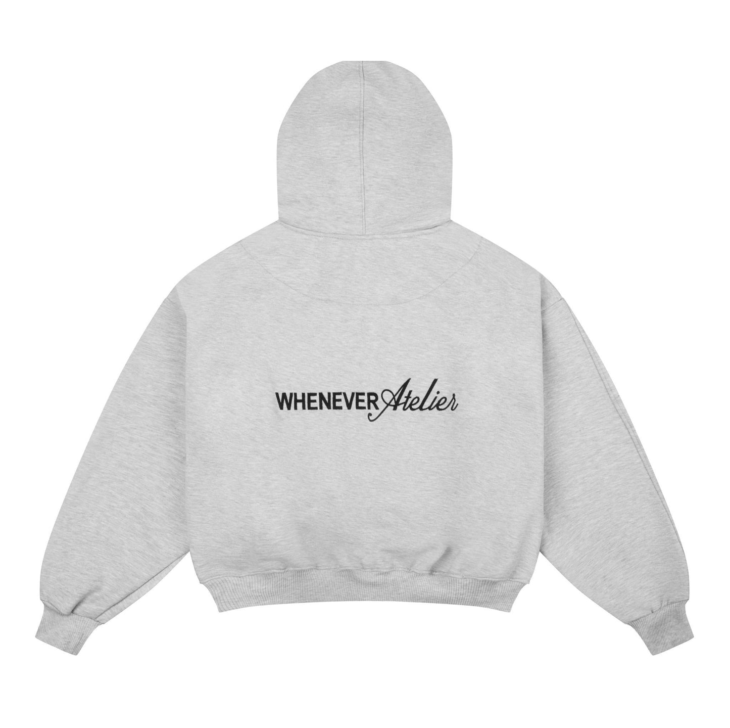 "WHENEVER" BIG LOGO HOODIE / PREMIUM GREY
